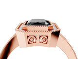 Rose gold Fancy Black Radiant Cut Cut Halo Pavé Diamond Ring_4