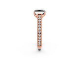 Rose gold Fancy Black Radiant Cut Cut Pave Band Milgrain Solitaire Ring_13
