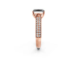 Rose gold Fancy Black Radiant Cut Cut Pave Split Shank Engagement Ring with Four-Prong Setting_2