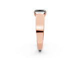 Rose gold Fancy Black Radiant Cut Diamond Channel Set Solitaire Ring with Four-Prong Setting_14