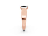 Rose gold Fancy Black Radiant Cut Diamond Channel Set Solitaire Ring with Four-Prong Setting_26