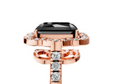 Rose gold Fancy Black Radiant Cut Diamond Floral Halo Split Shank Prong Setting Ring_5
