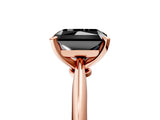 Rose gold Fancy Black Radiant Cut Diamond Solitaire Engagement Ring with Classic Band and Four-Prong Setting_29