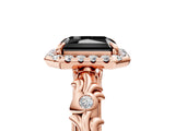 Rose gold Fancy Black Radiant Cut Halo Diamond Solitaire with Filigree Band and Four-Prong Setting_5