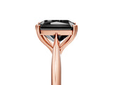 Rose gold Fancy Black Radiant Cut Solitaire Diamond Ring with Six-Prong Setting and Classic Band_17