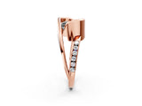 Rose gold Fancy Black Radiant Cut Solitaire Tension-Set Diamond Split Shank Ring_2