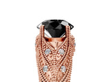 Rose gold Fancy Black Round Cut Cut Milgrain Pave Diamond Engagement Ring with Four-Prong Setting_8