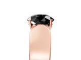 Rose gold Fancy Black Round Cut Diamond Channel Set Solitaire Ring with Four-Prong Setting_17