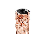 Rose gold Fancy Black Round Cut Solitaire Diamond Leaf-Inspired Vine Band Ring with Prong Setting_5