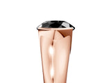 Rose gold Fancy Black Round Cut Solitaire Tension Set Diamond Ring with Split Shank Band_5