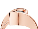 Rose gold Fancy Black Round Cut Solitaire Tension-Set Diamond Split Shank Ring_4
