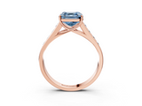 Rose gold Fancy Blue Asscher  Brilliant Channel-Set Solitaire Ring with Four-Prong Setting_56