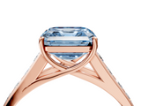 Rose gold Fancy Blue Asscher  Brilliant Channel-Set Solitaire Ring with Four-Prong Setting_57
