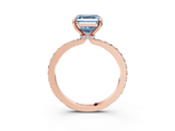 Rose gold Fancy Blue Asscher  Brilliant Pavé Band Solitaire with Four-Prong Setting_54