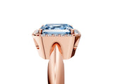 Rose gold Fancy Blue Asscher  Cut Diamond Halo Engagement Ring with Split Shank and Four-Prong Setting_51