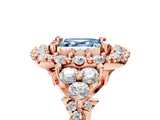Rose gold Fancy Blue Asscher Cut Diamond Halo Ring with Pavé Band and Four-Prong Setting_22