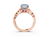 Rose gold Fancy Blue Asscher  Cut Diamond with Milgrain Marquise and Bezel Accents on a Solitaire Band with Prong Setting_20