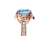 Rose gold Fancy Blue Asscher  Cut Halo Diamond Ring with Channel Set Band and Four-Prong Setting_52