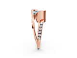 Rose gold Fancy Blue Asscher Cut Solitaire Tension-Set Diamond Split Shank Ring_14