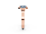 Rose gold Fancy Blue Asscher  Halo Pave Split Shank Prong Setting Ring_77