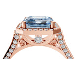 Rose gold Fancy Blue Asscher  Halo Pave Split Shank Prong Setting Ring_79