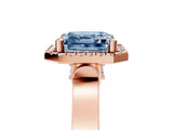 Rose gold Fancy Blue Asscher  Halo Pave Split Shank Prong Setting Ring_80