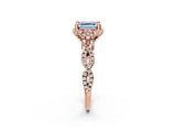 Rose gold Fancy Blue Asscher  Halo Twist Band Solitaire Ring with Six-Prong Setting_34
