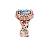 Rose gold Fancy Blue Asscher  Halo Twist Band Solitaire Ring with Six-Prong Setting_37