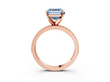 Rose gold Fancy Blue Asscher  Milgrain Pave Diamond Engagement Ring with Four-Prong Setting_3