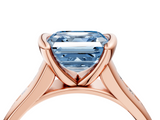 Rose gold Fancy Blue Asscher  Solitaire Bezel-Set Diamond Ring with Channel-Set Band_21