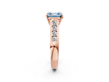 Rose gold Fancy Blue Asscher  Solitaire Channel-Set Diamond Engagement Ring with Four-Prong Setting_37