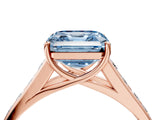 Rose gold Fancy Blue Asscher  Solitaire Channel-Set Diamond Engagement Ring with Four-Prong Setting_39