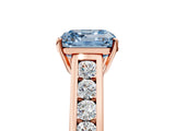 Rose gold Fancy Blue Asscher  Solitaire Channel-Set Diamond Engagement Ring with Four-Prong Setting_40