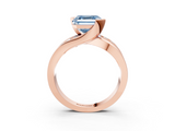 Rose gold Fancy Blue Asscher  Solitaire Channel-Set Split Shank Ring with Tension Prong Setting_6