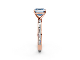 Rose gold Fancy Blue Asscher  Solitaire Diamond Ring with Channel-Set Baguette Band and Four-Prong Setting_19