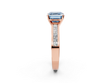 Rose gold Fancy Blue Asscher  Solitaire Diamond Ring with Channel-Set Band and Four-Prong Setting_22