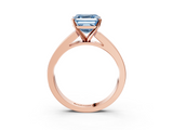 Rose gold Fancy Blue Asscher  Solitaire Diamond Ring with Channel-Set Band and Four-Prong Setting_23
