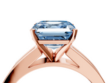 Rose gold Fancy Blue Asscher  Solitaire Diamond Ring with Channel-Set Band and Four-Prong Setting_24