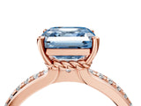 Rose gold Fancy Blue Asscher  Solitaire Diamond Ring with Channel Set Band and Six-Prong Setting_51