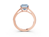 Rose gold Fancy Blue Asscher  Solitaire Diamond Ring with Split Shank and Four-Prong Setting_40