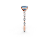 Rose gold Fancy Blue Asscher  Solitaire Marquise Side Stone Prong Setting Ring_24