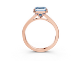 Rose gold Fancy Blue Asscher  Solitaire Pavé Band with Four-Prong Setting_38
