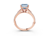 Rose gold Fancy Blue Asscher  Solitaire Pave Split Shank Engagement Ring with Six-Prong Setting_20