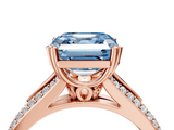 Rose gold Fancy Blue Asscher  Solitaire Pave Split Shank Engagement Ring with Six-Prong Setting_21