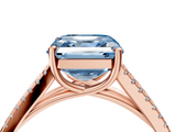 Rose gold Fancy Blue Asscher  Solitaire Split Shank Pavé Diamond Engagement Ring_21