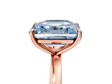 Rose gold Fancy Blue Asscher  and Emerald Cut Toi Moi Ring with Prong Setting_54