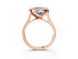 Rose gold Fancy Blue Cushion  Diamond Cluster Halo Solitaire with Four-Prong Setting_96
