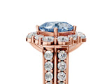 Rose gold Fancy Blue Cushion  Halo Diamond Engagement Ring with Split Shank and Prong Setting_71