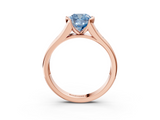 Rose gold Fancy Blue Cushion  Solitaire Bezel-Set Diamond Ring with Channel-Set Band_40
