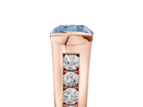 Rose gold Fancy Blue Cushion  Solitaire Bezel-Set Diamond Ring with Channel-Set Band_42